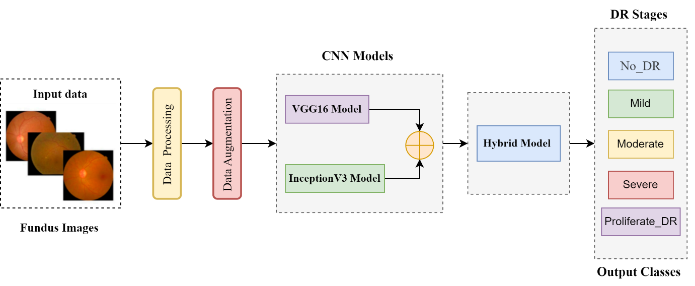 Automated Early Diabetic Retinopathy Detection Using a Deep Hybrid Model